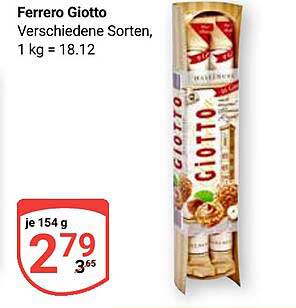 Ferrero Giotto - verschiedene Sorten, 154 g
