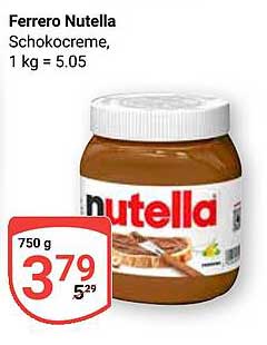 Ferrero Nutella Schokocreme, 750 g