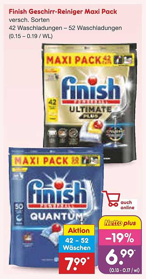 Finish Geschirr-Reiniger Maxi Pack – Verschiedene Sorten