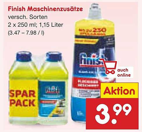 Finish Maschinenzusätze 2 x 250 ml, 1,15 Liter