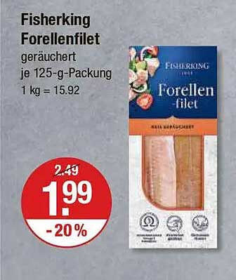 Fisherking Forellenfilet geräuchert je 125-g-Packung