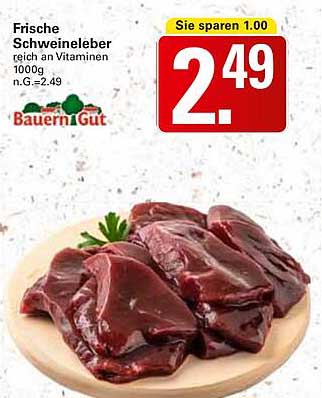 Frische Schweineleber - reich an Vitaminen