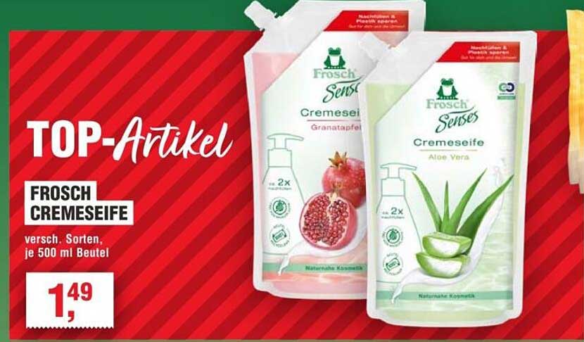 Frosch Cremeseife - Verschiedene Sorten, je 500 ml Beutel
