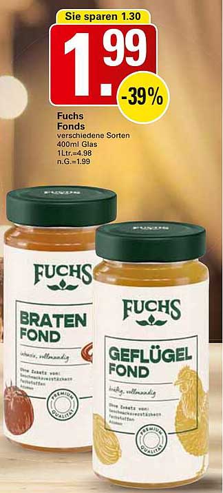 Fuchs Fonds - Bratenfond und Geflügelfond 400ml