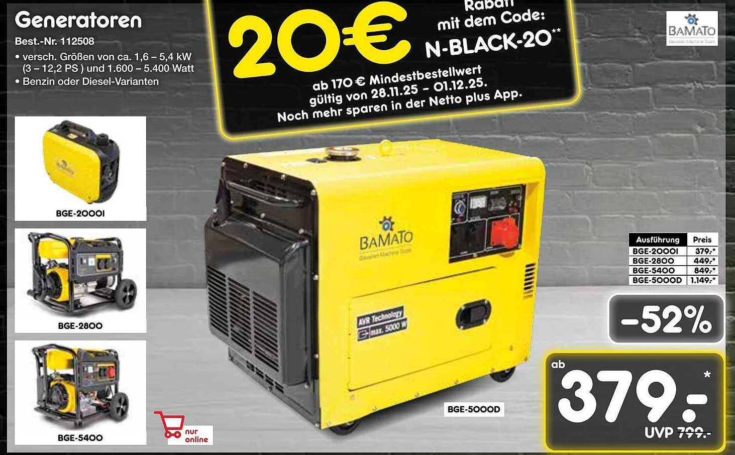 Generatoren von BAMATO – Leistungsstark und Zuverlässig