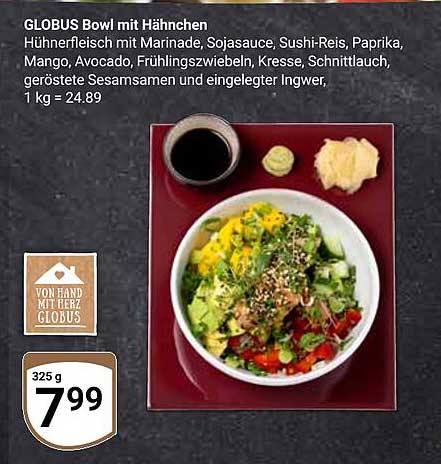 GLOBUS Bowl mit Hähnchen