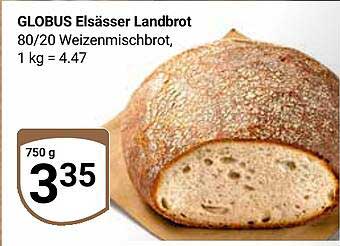 GLOBUS Elsässer Landbrot 80/20 Weizenmischbrot