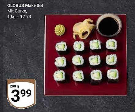 GLOBUS Maki-Set mit Gurke, 200 g