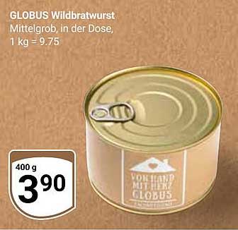 GLOBUS Wildbratwurst - Mittelgroß, in der Dose
