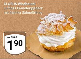 GLOBUS Windbeutel - Luftiges Brandteiggebäck mit frischer Sahnefüllung