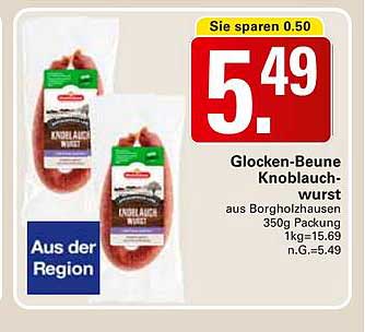 Glocken-Beune Knoblauchwurst 350g