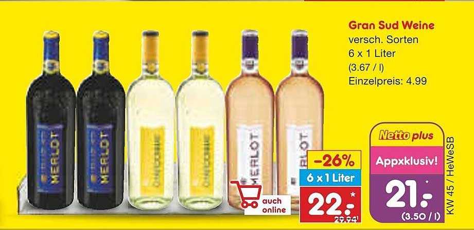 Gran Sud Weine 6 x 1 Liter