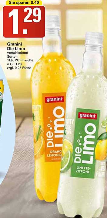 Granini Die Limo verschiedene Sorten 1L PET-Flasche