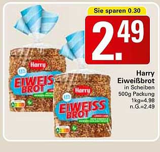 Harry Eiweißbrot in Scheiben 500g Packung
