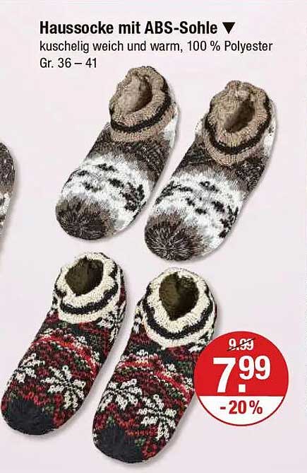 Haussocke mit ABS-Sohle