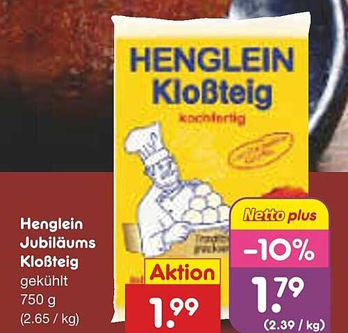 Henglein Jubiläums Kloßteig 750 g - Aktion