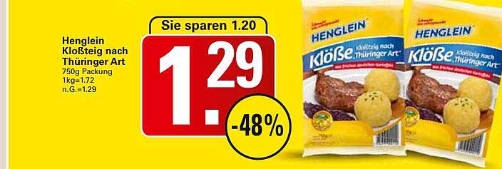 Henglein Kloßsteig nach Thüringer Art 750g