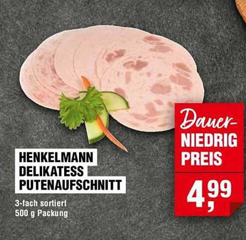 Henkelmann Delikatess Putenaufschnitt 500 g Packung