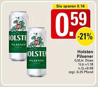 Holsten Pilsener 0,5L Dose
