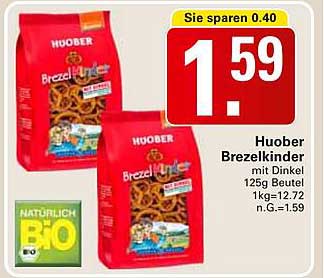 Huober Brezelkinder mit Dinkel 125g Beutel