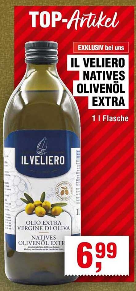 IL VELIERO Natives Olivenöl Extra 1 l Flasche