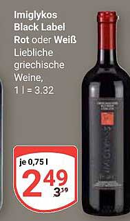 Imiglykos Black Label Rot oder Weiß