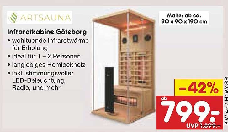 Infrarotkabine Göteborg von ARTSAUNA