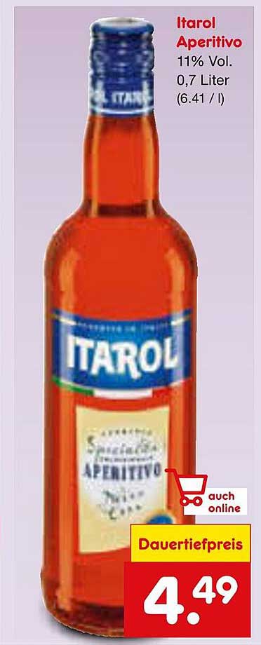 Itarol Aperitivo 0,7 Liter für nur 4,49 €