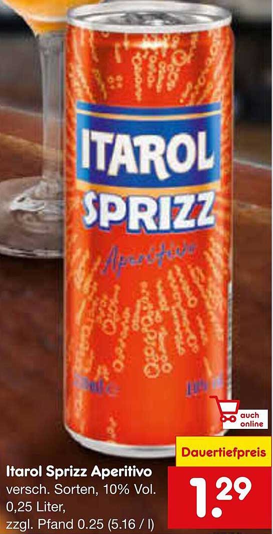 Itarol Sprizz Aperitivo 0,25 Liter - vielseitiger Genuss