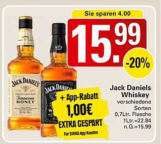 Jack Daniels Whiskey verschiedene Sorten 0,7L Flasche