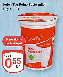 Jeden Tag Reine Buttermilch 500 g