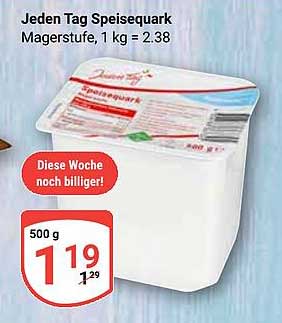 Jeden Tag Speisequark 500 g - Jetzt im Sparangebot!