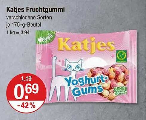 Katjes Fruchtgummi Yoghurt-Gums, verschiedene Sorten