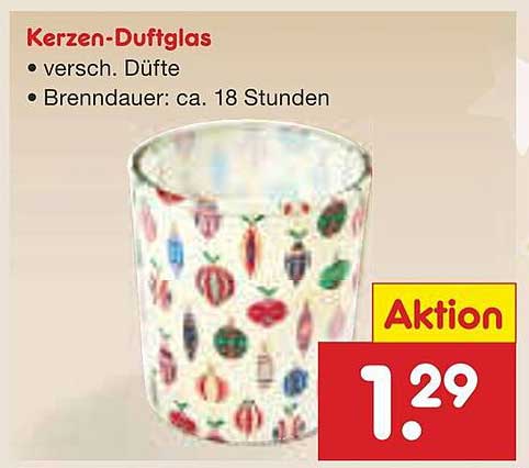 Kerzen-Duftglas - verschiedene Düfte, Brenndauer ca. 18 Stunden