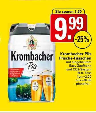 Krombacher Pils Frische-Fässchen
