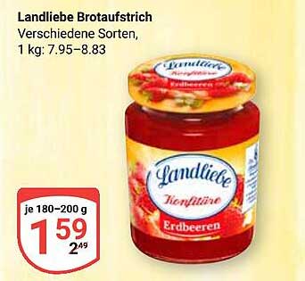 Landliebe Brotaufstrich Erdbeeren 180–200 g
