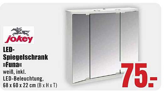 LED-Spiegelschrank »Funa« - Weiß, inkl. LED-Beleuchtung