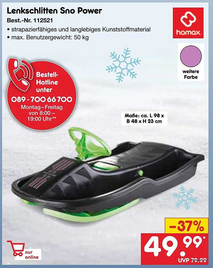 Lenkschlitten Sno Power - strapazierfähig und genial