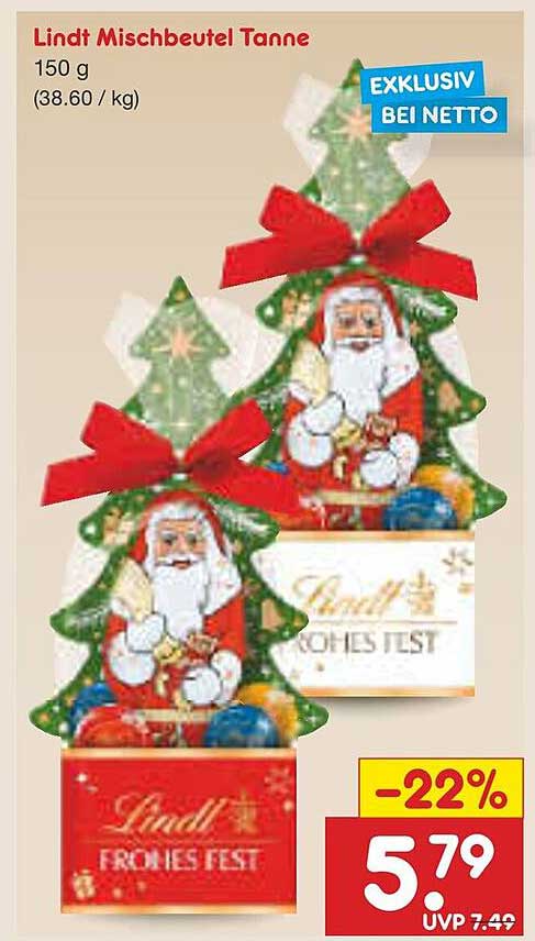 Lindt Mischbeutel Tanne 150 g