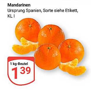 Mandarinen, Ursprung Spanien, KL I