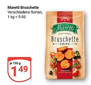 Maretti Bruschette Chips - Verschiedene Sorten