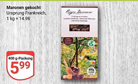 Maronen gekocht - 400 g Packung aus Frankreich