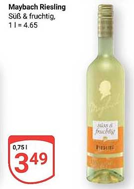 Maybach Riesling, süß & fruchtig