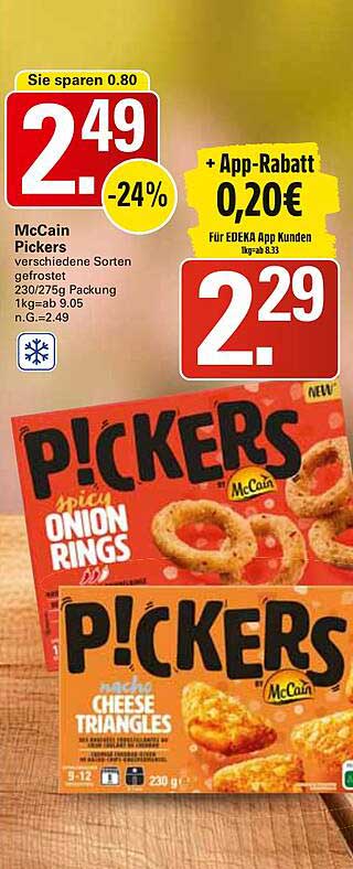 McCain Pickers - verschiedene Sorten gefrostet