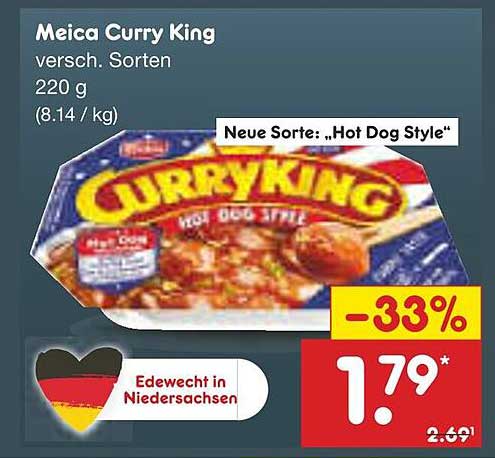 Meica Curry King, verschiedene Sorten 220 g