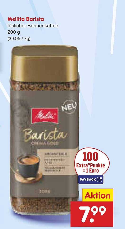 Melitta Barista löslicher Bohnenkaffee 200 g