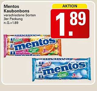 Mentos Kaubonbons verschiedene Sorten 3er Packung