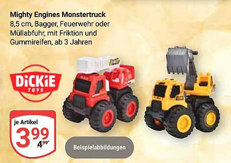 Mighty Engines Monstertruck – Bagger, Feuerwehr oder Müllabfuhr für Kinder ab 3 Jahren