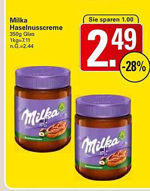 Milka Haselnusscreme 350g Glas