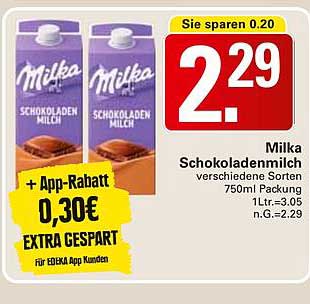Milka Schokoladenmilch verschiedene Sorten 750ml Packung